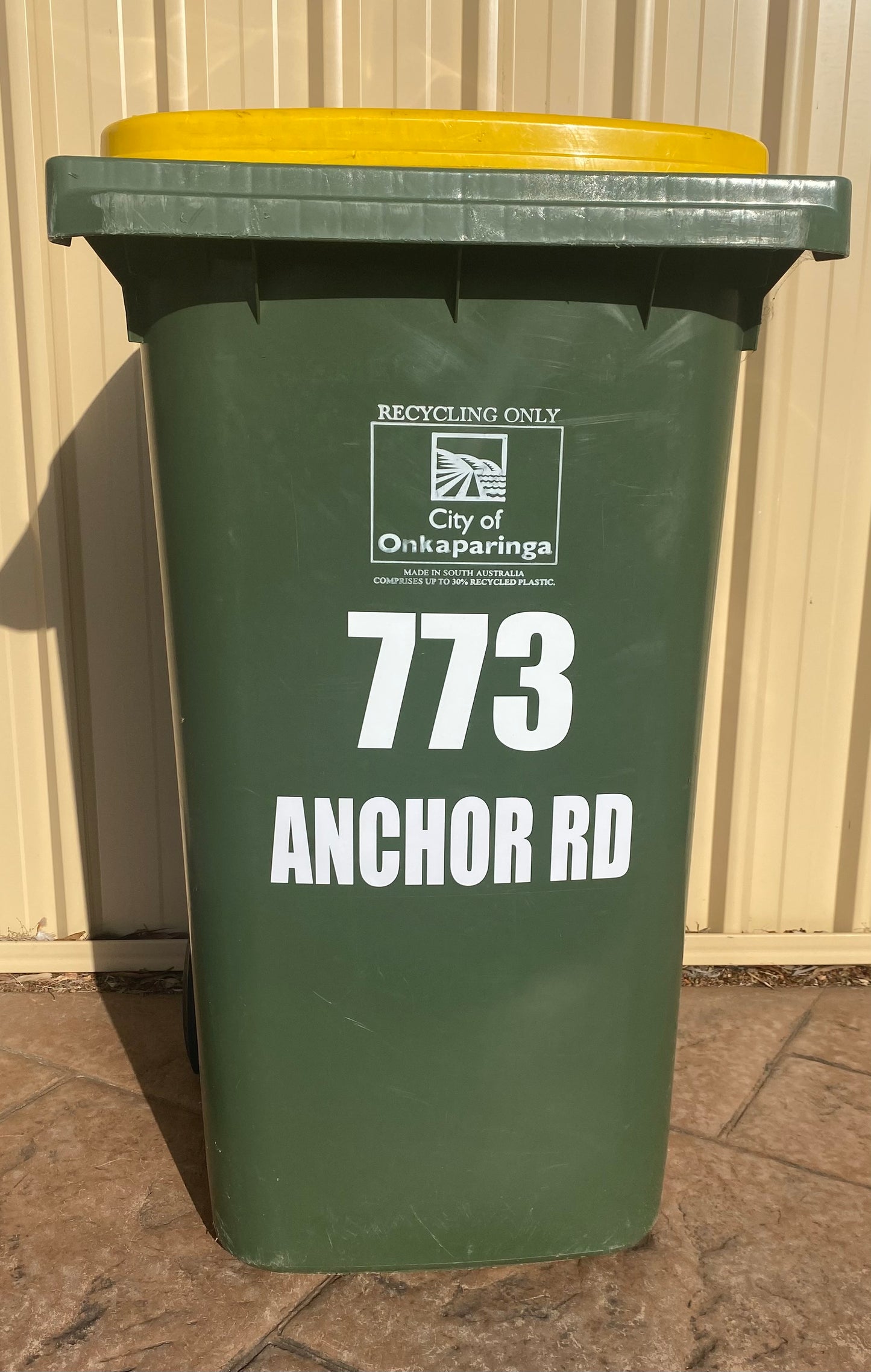 Number and Street Name for 1 bin